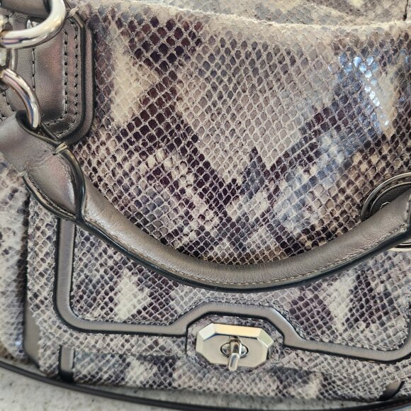 EUC Coach F260041 Exotic Python Leather Bag - Picture 3 of 9